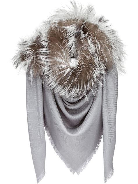 fendi scarf hk|fendi scarf with fur trim.